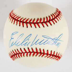 Eddie Mathews Signed Baseball Braves - COA JSA