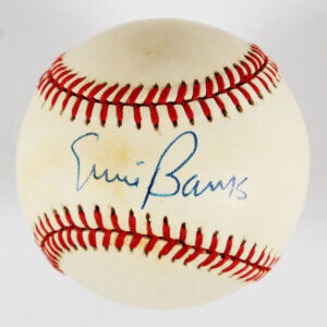 Ernie Banks Signed Baseball Cubs - COA JSA