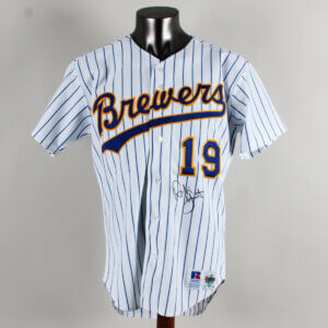 Robin Yount Signed Jersey Milwaukee Brewers HOF - COA Player LOA