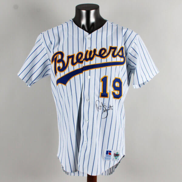 Robin Yount Signed Jersey Milwaukee Brewers HOF - COA Player LOA