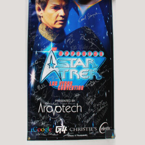 Star Trek Cast Signed Banner (30+ Signatures) Las Vegas Convention - COA JSA