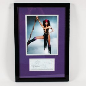 Cher Signed Check Display - COA JSA