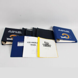 Kevin House Los Angeles Rams Playbooks (9) Binders & Folders Lot