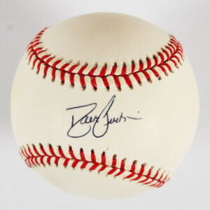 David Justice Signed Baseball Braves - COA JSA