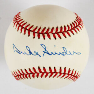 Duke Snider Signed Baseball Dodgers - COA JSA