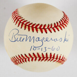 Bill Mazeroski Signed Baseball Pirates - COA JSA