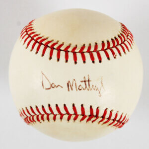 Don Mattingly Signed Baseball Yankees - COA JSA