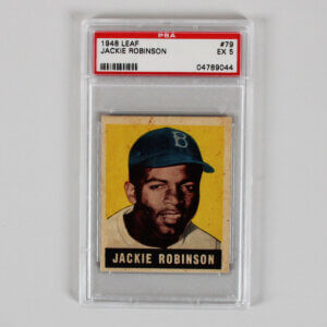 1948 Leaf Jackie Robinson Graded RC Card #79 - PSA 5