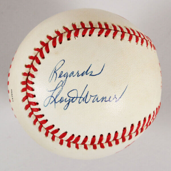 Lloyd Waner Signed Baseball Pirates - COA BAS