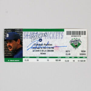 Rickey Henderson Signed Ticket Stub 3000th Hit Tony Gwynn Last Game - COA JSA