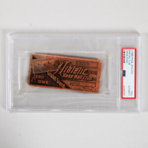 1889 Philadelphia Athletics Graded Full Ticket Baseball Club Grand Stand - PSA Authentic