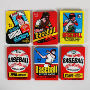 1974-1978 Topps Baseball Wax Pack Lot of 6