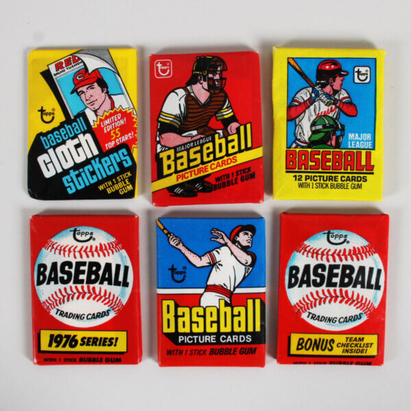 1974-1978 Topps Baseball Wax Pack Lot of 6