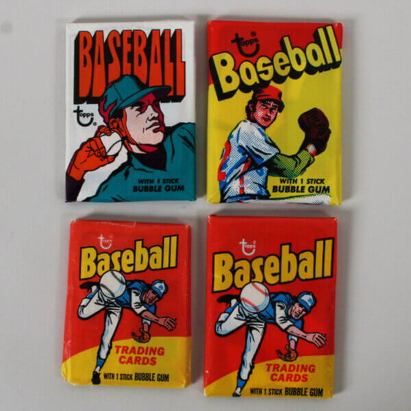 1972-1975 Topps Baseball Wax Pack Lot of 4