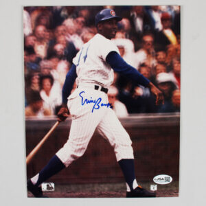 Ernie Banks Signed Photo 8x10 Cubs - COA JSA