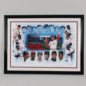 3000 Hit Club Signed Lithograph Pete Rose, Willie Mays, Hank Aaron, etc. - COA