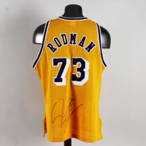Dennis Rodman Signed Jersey Lakers - COA BAS