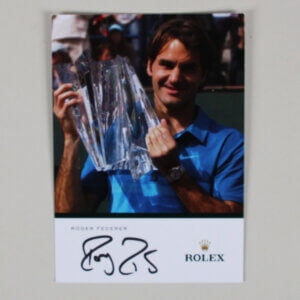 Roger Federer Signed Photo 4x6 - COA JSA