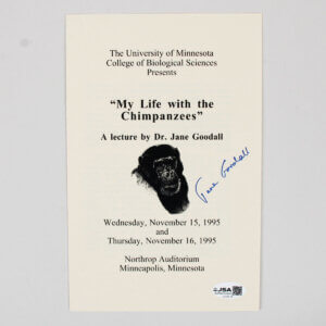 Jane Goodall Signed Program - COA JSA