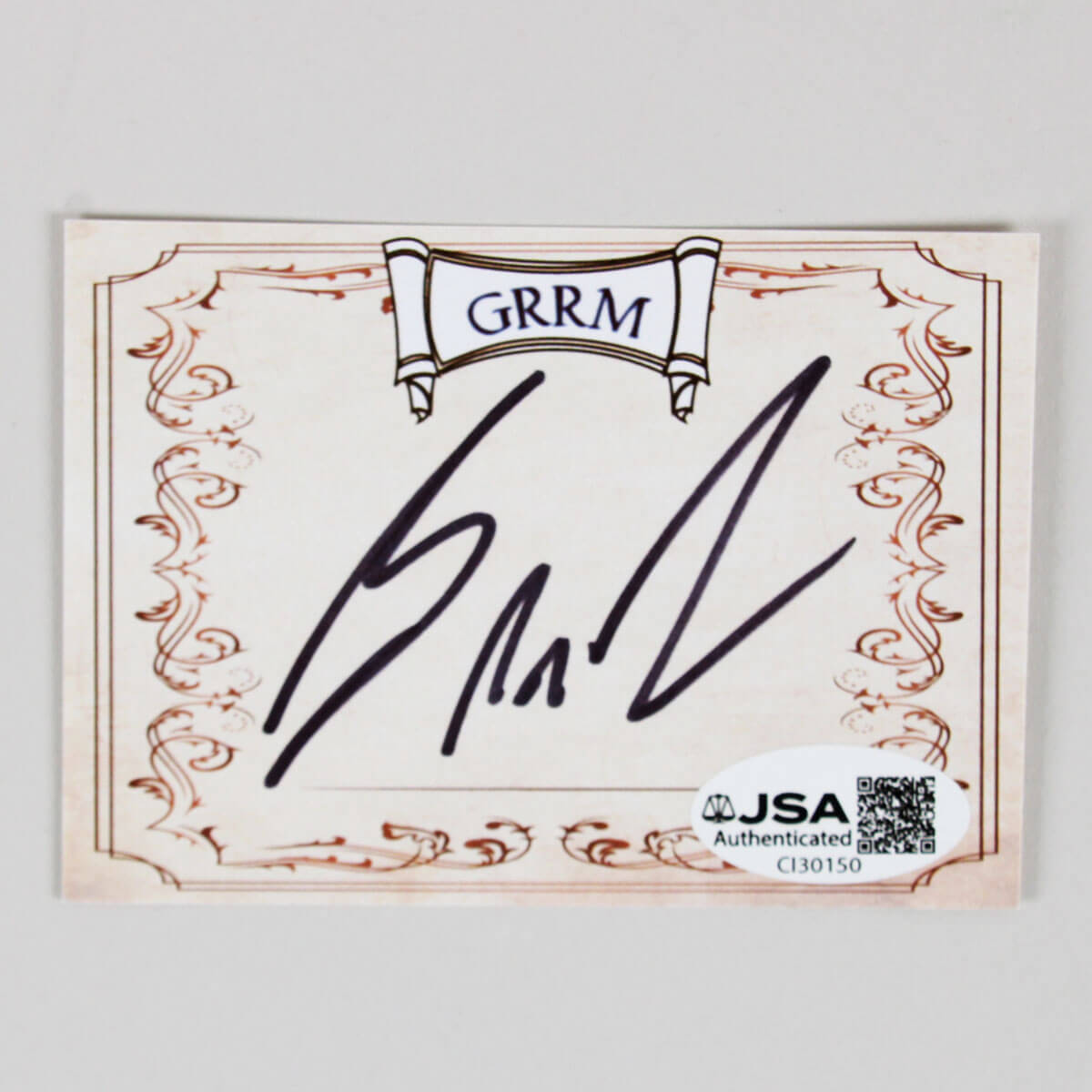 George R. R. Martin Signed Cut Game of Thrones - COA JSA