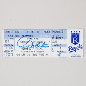 Paul Molitor Signed Ticket Twins 3000th Hit - COA JSA