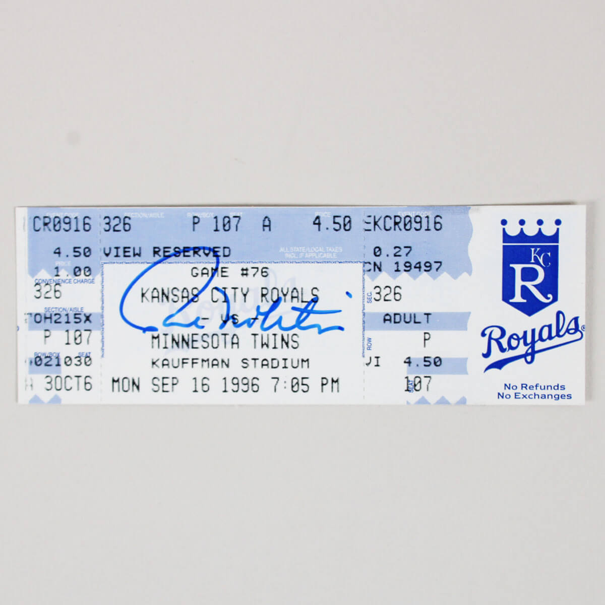 Paul Molitor Signed Ticket Twins 3000th Hit - COA JSA