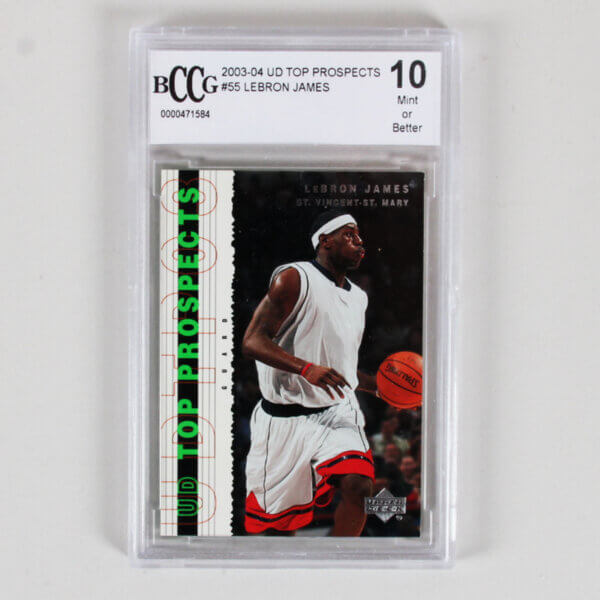 2003-04 UD Top Prospects LeBron James Graded RC Card #55 - BCCG 10 Rookie
