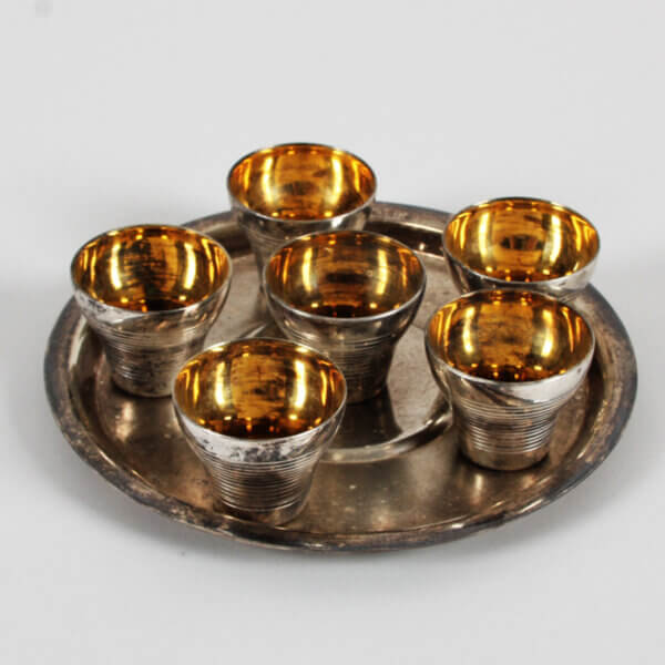 Metal Shot Glass Set Made in USSR Russian Vodka