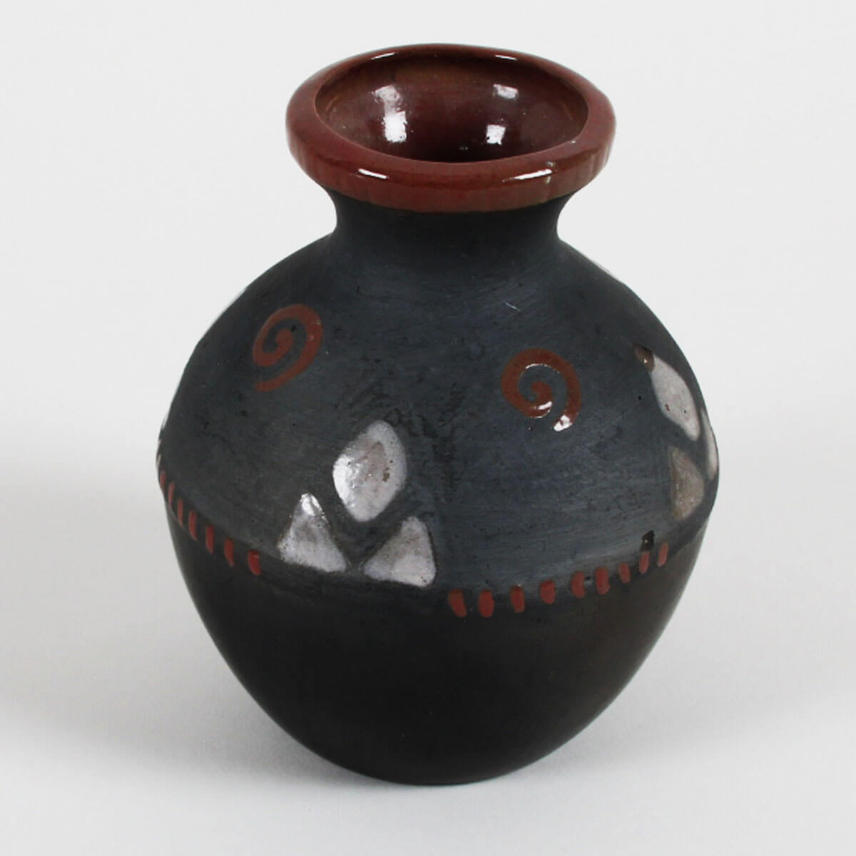 Vintage Soviet Pottery Hand Painted Ceramic Vase 5" USSR, 1960s