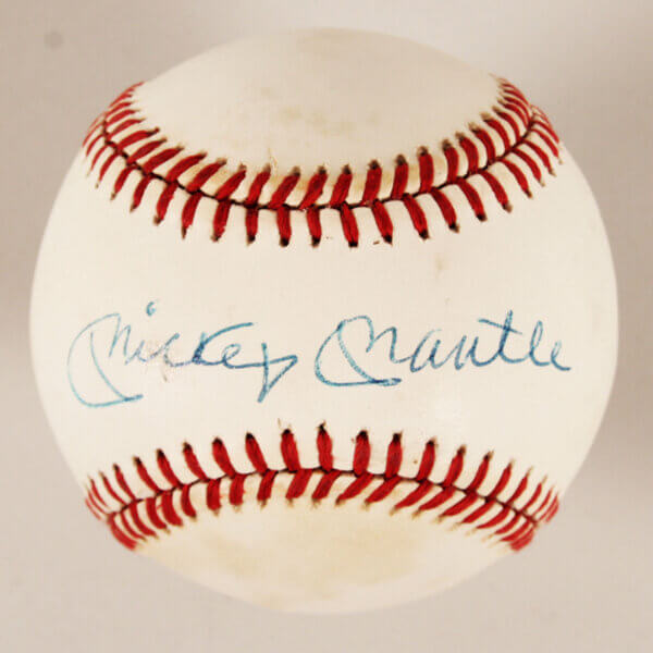 Mickey Mantle Signed Baseball Yankees - COA JSA