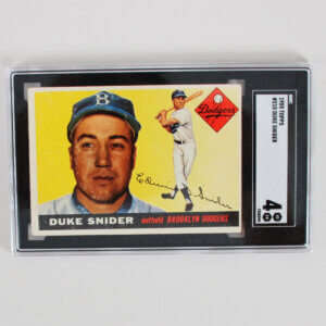 1955 Topps Baseball Card #210 Duke Snider, Brooklyn Dodgers  SGC 4