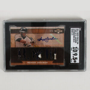 Reggie Jackson 2011 Topps Triple Threat TTAR-137 Autographed Relic Wood 1/1 SGC 10/9.5