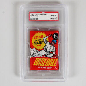 1967 Topps Baseball Unopened Wax Pack Possible Rod Carew, Tom Seaver Rookie Cards PSA 8 NM-MT