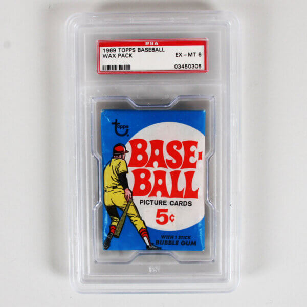 1969 Topps Baseball Unopened 5-cent Wax Pack PSA 6