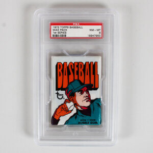 1972 Topps Baseball Unopened 1st series Wax Pack PSA 8 Nr/Mt-Mt
