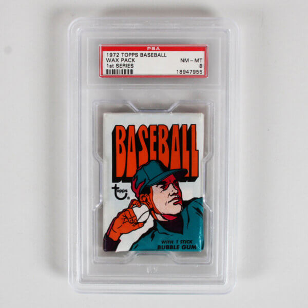 1972 Topps Baseball Unopened 1st series Wax Pack PSA 8 Nr/Mt-Mt