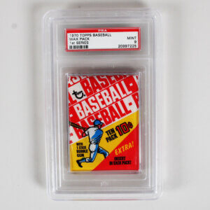 1970 Topps Baseball Unopened 5-cent Wax Pack 1st series, Graded PSA 9 MINT