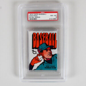 1972 Topps Baseball Unopened 5-cent Wax Pack 5th/6th series, PSA 8