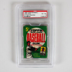 1965 Topps Baseball Unopened 5-cent Wax Pack in 1962 Wrapper PSA 6