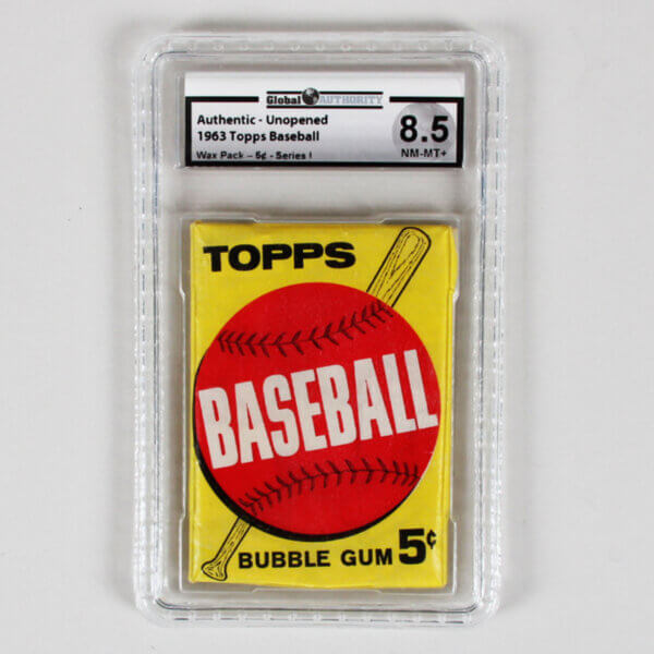 1963 Topps Baseball Unopened 5-cent Wax Pack Series 1 GAI 8.5 NM-MT