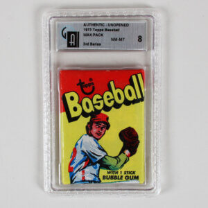1973 Topps Baseball Unopened 3rd Series Wax Pack GAI 8 NR/MT-MINT