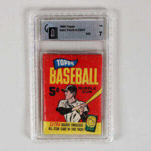 1965 Topps Baseball Unopened 5 cent Wax Pack GAI 7 Nr/Mt