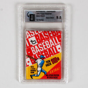 1970 Topps Baseball Unopened 10 cent Wax Pack 1st Series GAI 9.5 Gem Mint
