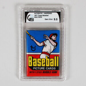 1977 Topps Baseball Unopened Wax Pack GAI 9.5 Gem Mint