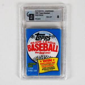 1983 Topps Baseball Unopened Wax Pack GAI 8 Nr/Mt-Mt