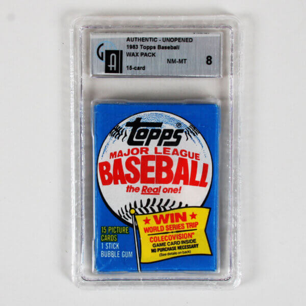 1983 Topps Baseball Unopened Wax Pack GAI 8 Nr/Mt-Mt