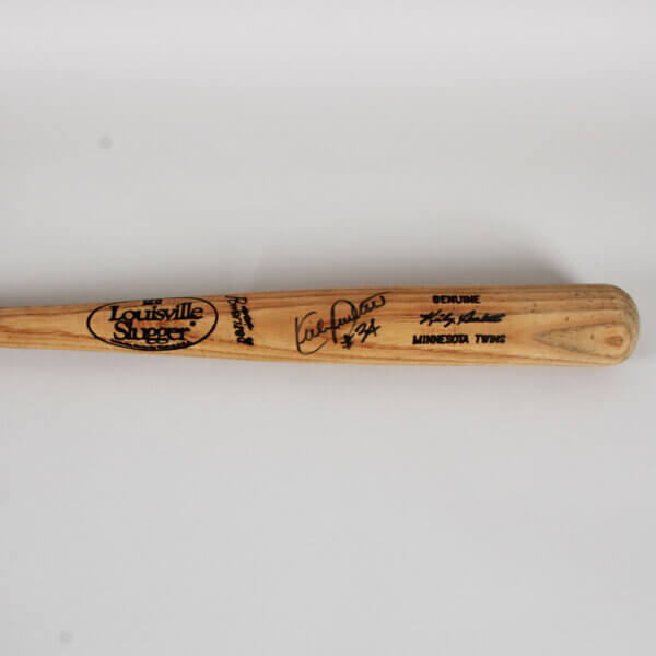Kirby Puckett Signed Bat Twins - COA BAS