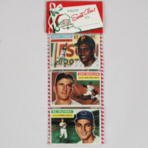 1956 TOPPS Christmas 12 Card Unopened RACK PACK w/Roberto Clemente showing on Front
