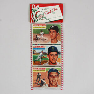 1956 TOPPS Christmas 12 Card Unopened RACK PACK w/Ted Williams showing on Back