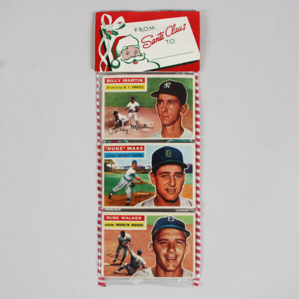 1956 TOPPS Christmas 12 Card Unopened RACK PACK w/Ted Williams showing on Back